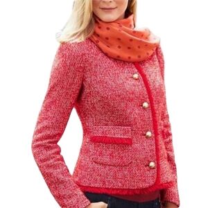 Talbots Red Tweed Jacket